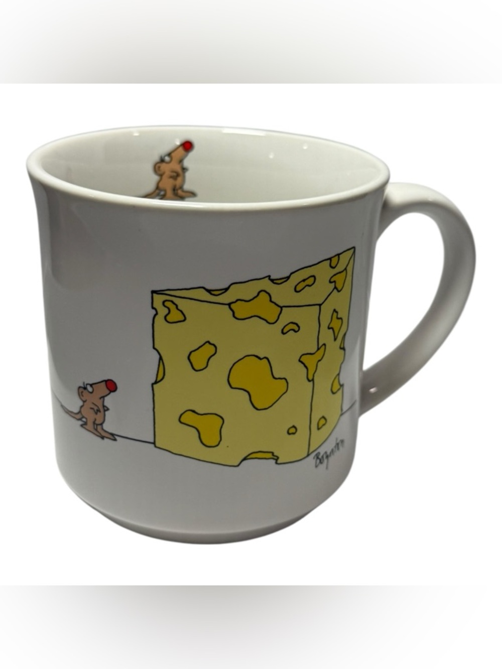 Vintage Sandra Boynton Big Cheese Mouse Mug Cartoon Cheese Coffee Cup